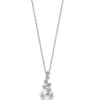 Mikimoto Akoya Cultured Pearl Pendant in 18K White Gold with Diamond New