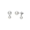 Mikimoto Classic Akoya Cultured Pearl Earrings, 18K White Gold New