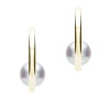 Mikimoto Classic Akoya Cultured Pearl Semi Hoop Earrings 18K Hot
