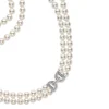 Mikimoto 17.5 Inch Akoya Cultured Pearl Double Strand Necklace in 18K White Gold with Diamond Best