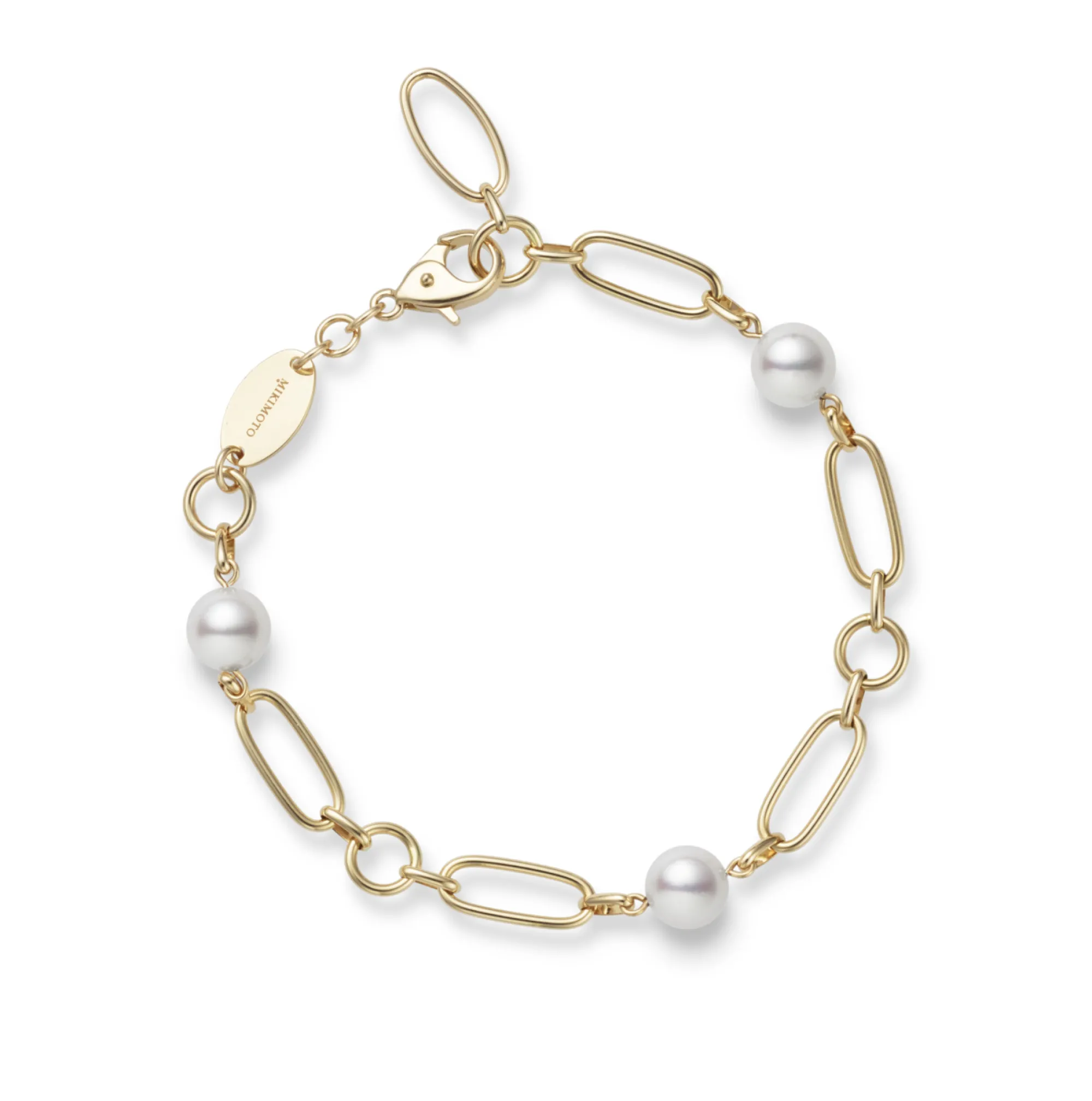 Mikimoto M Code Akoya Cultured Pearl Bracelet in 18K Yellow Gold Online