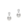 Mikimoto Morning Dew Diamond and Akoya Cultured Pearl Earrings, 18K White Gold Sale