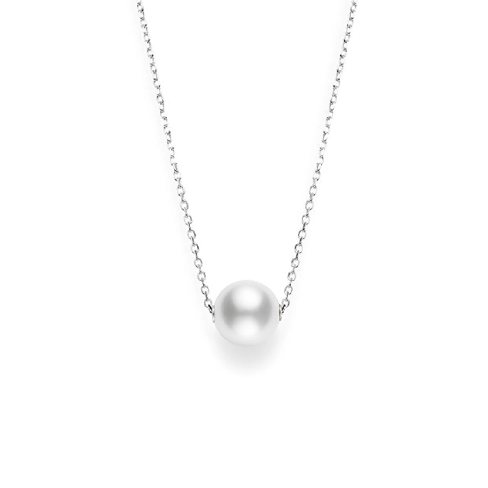Mikimoto White South Sea Cultured Pearl Necklace 18K New