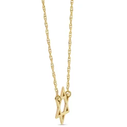 Mini Star of David Necklace, 14K Yellow Gold