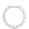 14MM Beaded Hoop Earrings, Sterling Silver Clearance