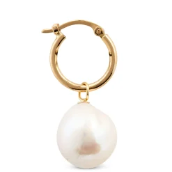 12MM Cultured Baroque Freshwater Pearl Hoop Earrings, 14K Yellow Gold Best