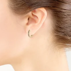 12MM Diamond Hoop Earring, 14K Rose Gold, 1/10 ctw. Outlet