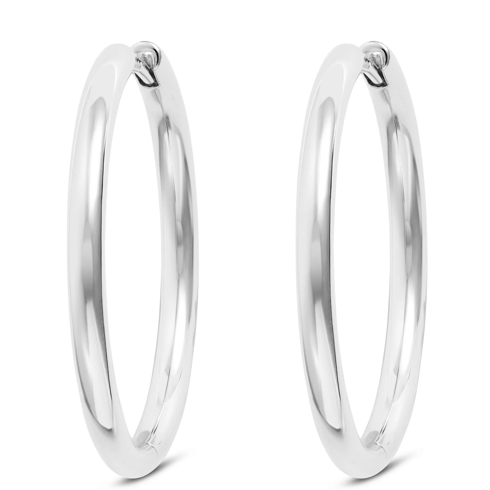 30MM Hoop Earrings in Sterling Silver Discount