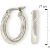 15MM Hoop Earrings, 14K White Gold Clearance