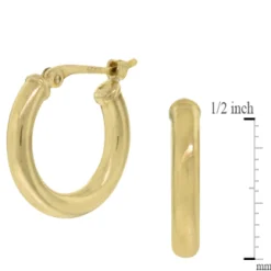 15MM Hoop Earrings, 14K Yellow Gold Discount