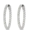 27MM Inside Out Diamond Hoops, 14K White Gold Online