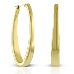 43MM Large Oval Hoop Earrings 14K Clearance
