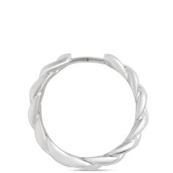 17MM Linked Hoop Earrings, Sterling Silver New