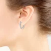 17MM Oval Diamond Hoop Earrings 14K, 1/3 ctw. Hot