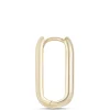 20MM Polished Oblong Hoops, 14k Yellow Gold Sale