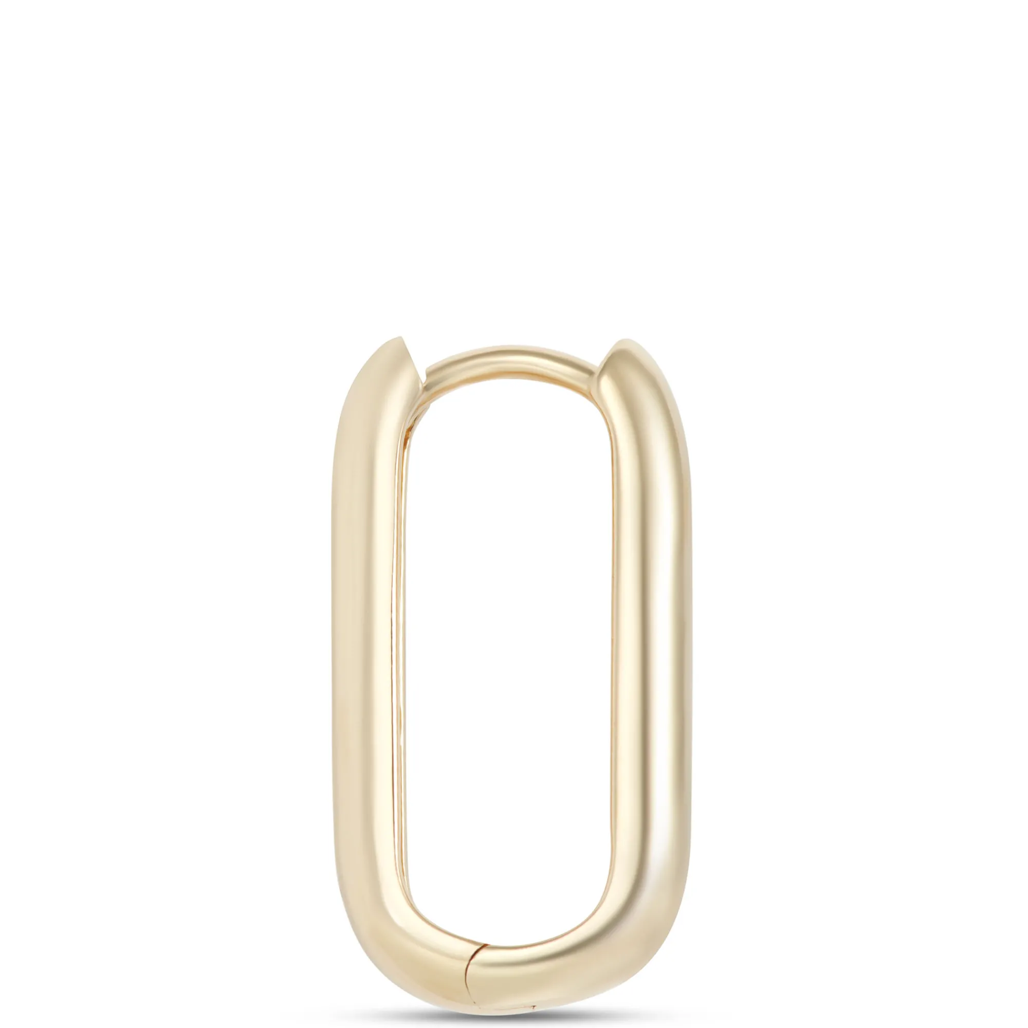 20MM Polished Oblong Hoops, 14k Yellow Gold Sale