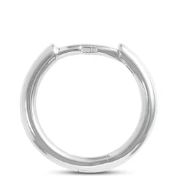 12MM Smooth Huggie Hoop Earrings, 14K White Gold Discount