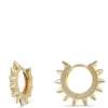 10MM Spike Hoop Earrings, 14K Yellow Gold Outlet