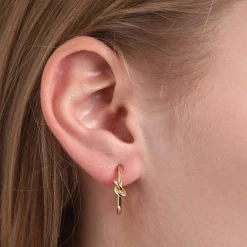 Toscano 20MM Love Knot Hoop Earrings 14K Online