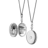 Monica Rich Kosann Infinity White Sapphire Locket, Sterling Silver Outlet
