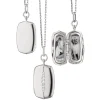 Monica Rich Kosann Slim Rectangle "Kate" Locket Necklace, Sterling Silver Clearance