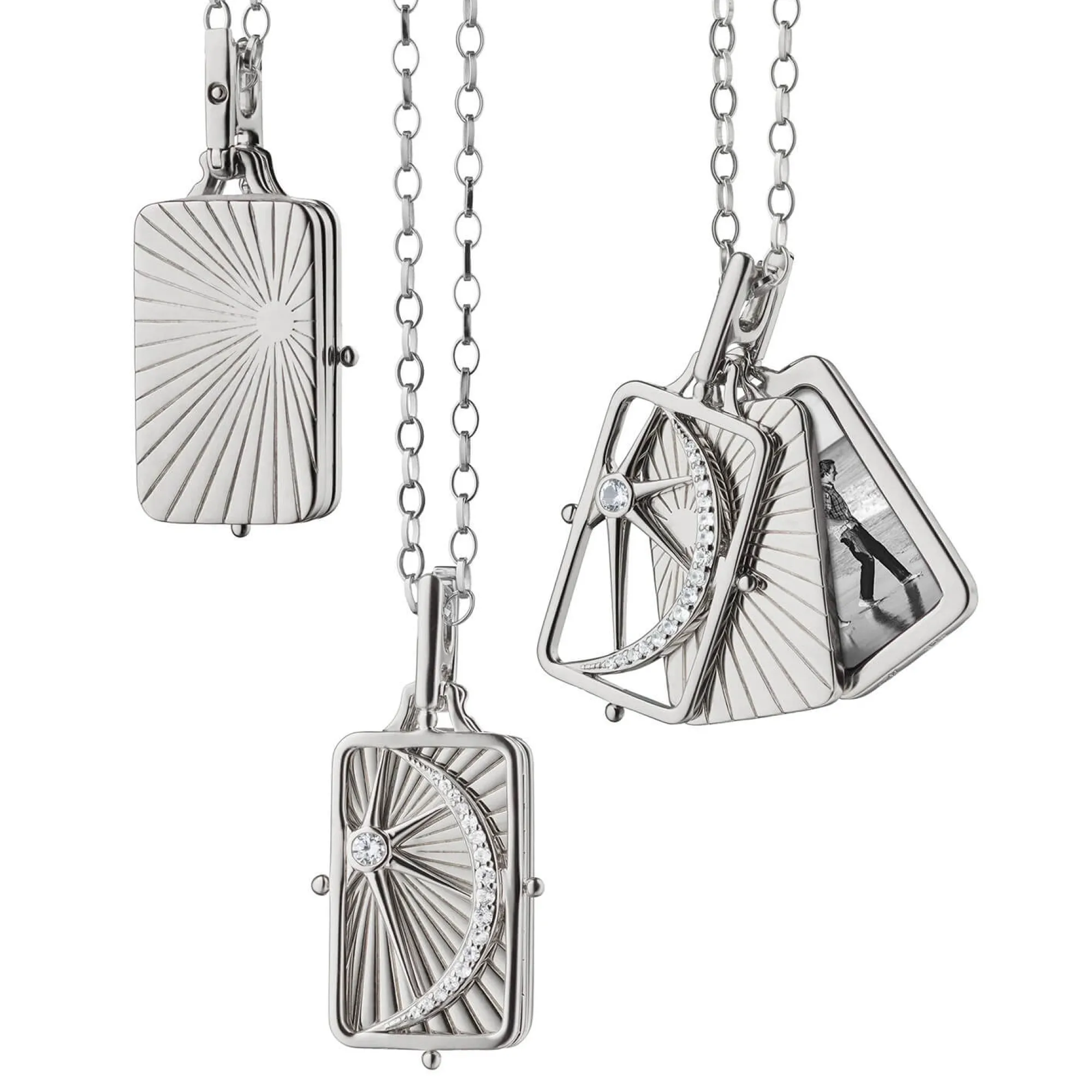 Monica Rich Kosann Sun Moon and Stars Gate Locket, Sterling Silver Sale