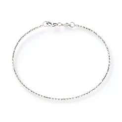 Mooncut Bead Bracelet, 14K White Gold Best