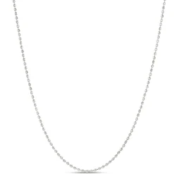 Mooncut Bead Necklace, 14K White Gold