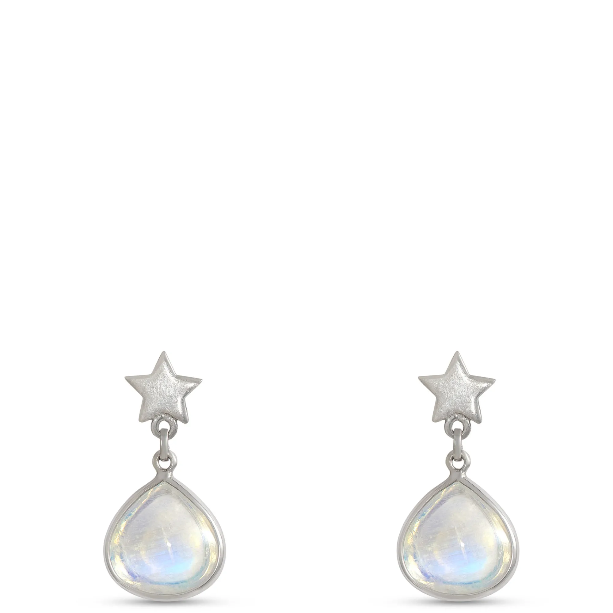 Moonstone Earrings, Sterling Silver
