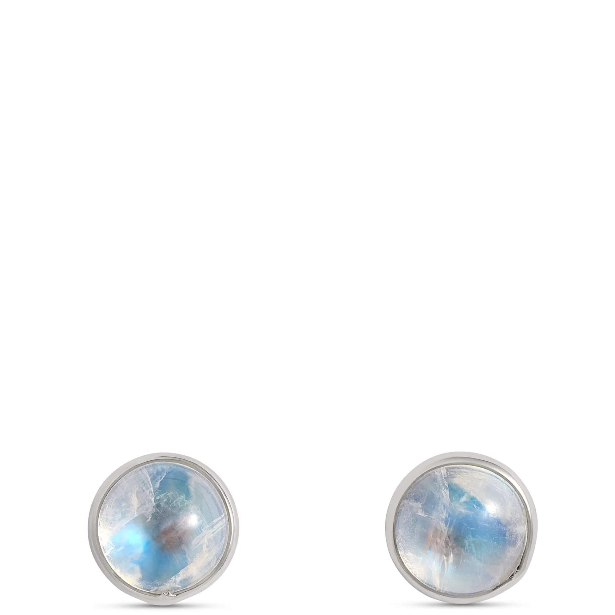 Moonstone Studs, Sterling Silver New