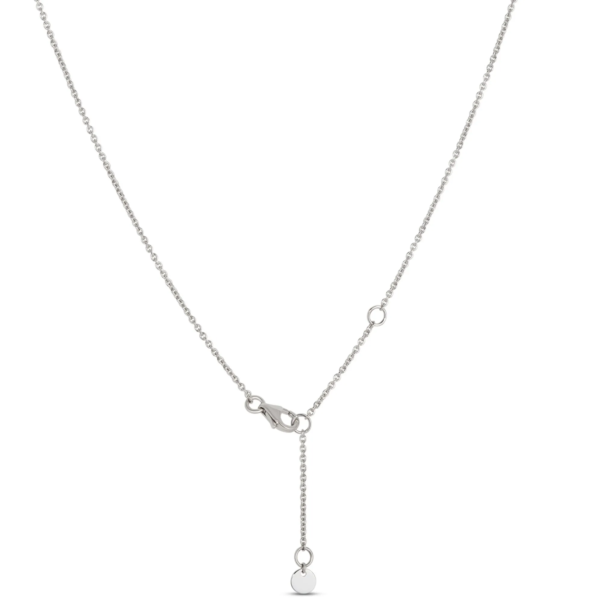 Multi-Colored Sapphire Floral Station Necklace, 14K White Gold Sale