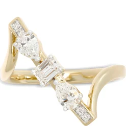 Multi-Shape Diamond Ring, ⅔ Total Carat Weight, 14K Yellow Gold Outlet
