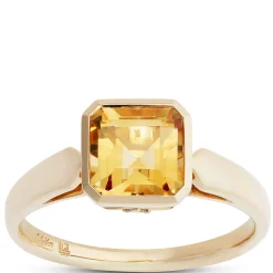 Octagon Citrine Ring, 14K Yellow Gold Online