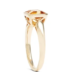 Octagon Citrine Ring, 14K Yellow Gold Online