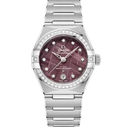 Omega Constellation Steel on Steel Purple Dial Watch, 29mm Hot