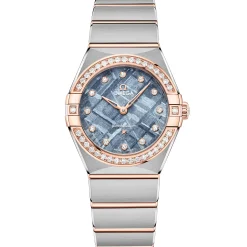 Omega Constellation Steel ‑ Sedna™ Gold on Steel ‑ Sedna™ Gold Blue Dial Watch, 28mm New