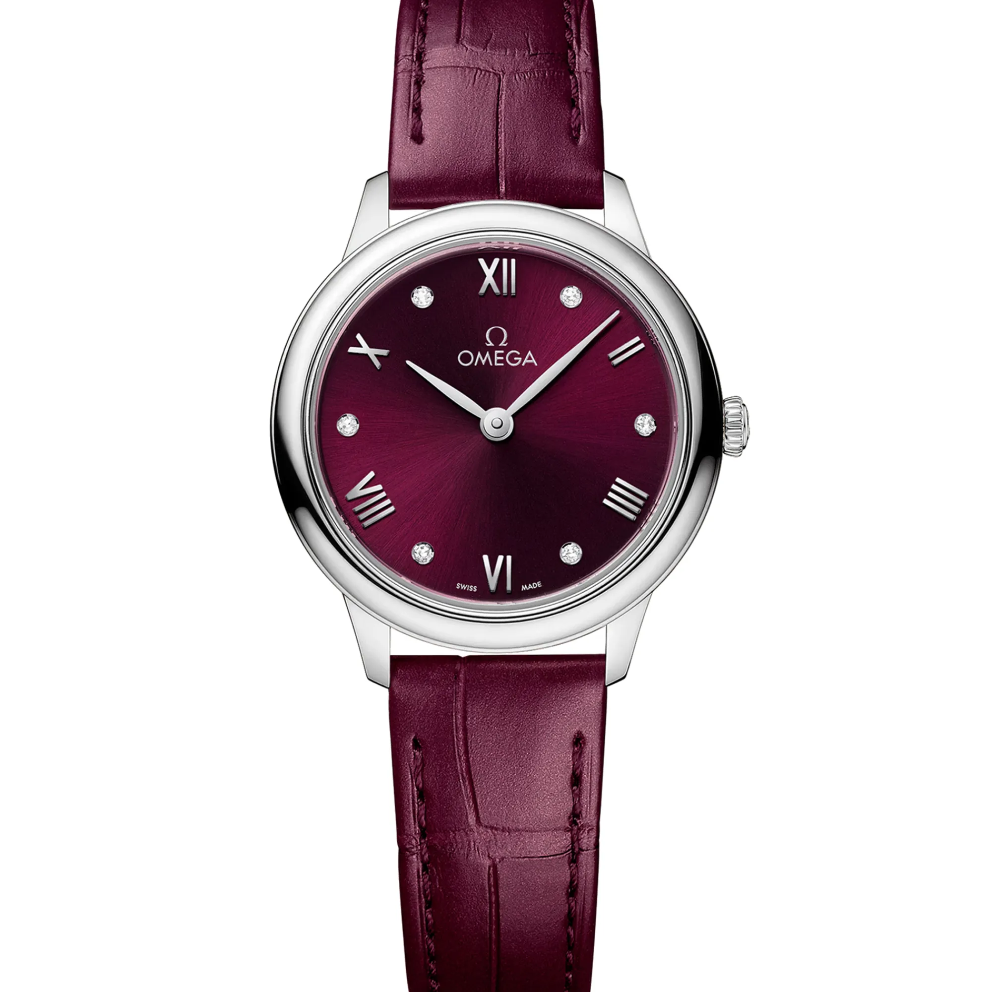 Omega De Ville Prestige Red Dial Watch, 27.5mm Clearance