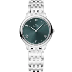 Omega Prestige De Ville Steel Green Dial Watch, 27.5mm Online
