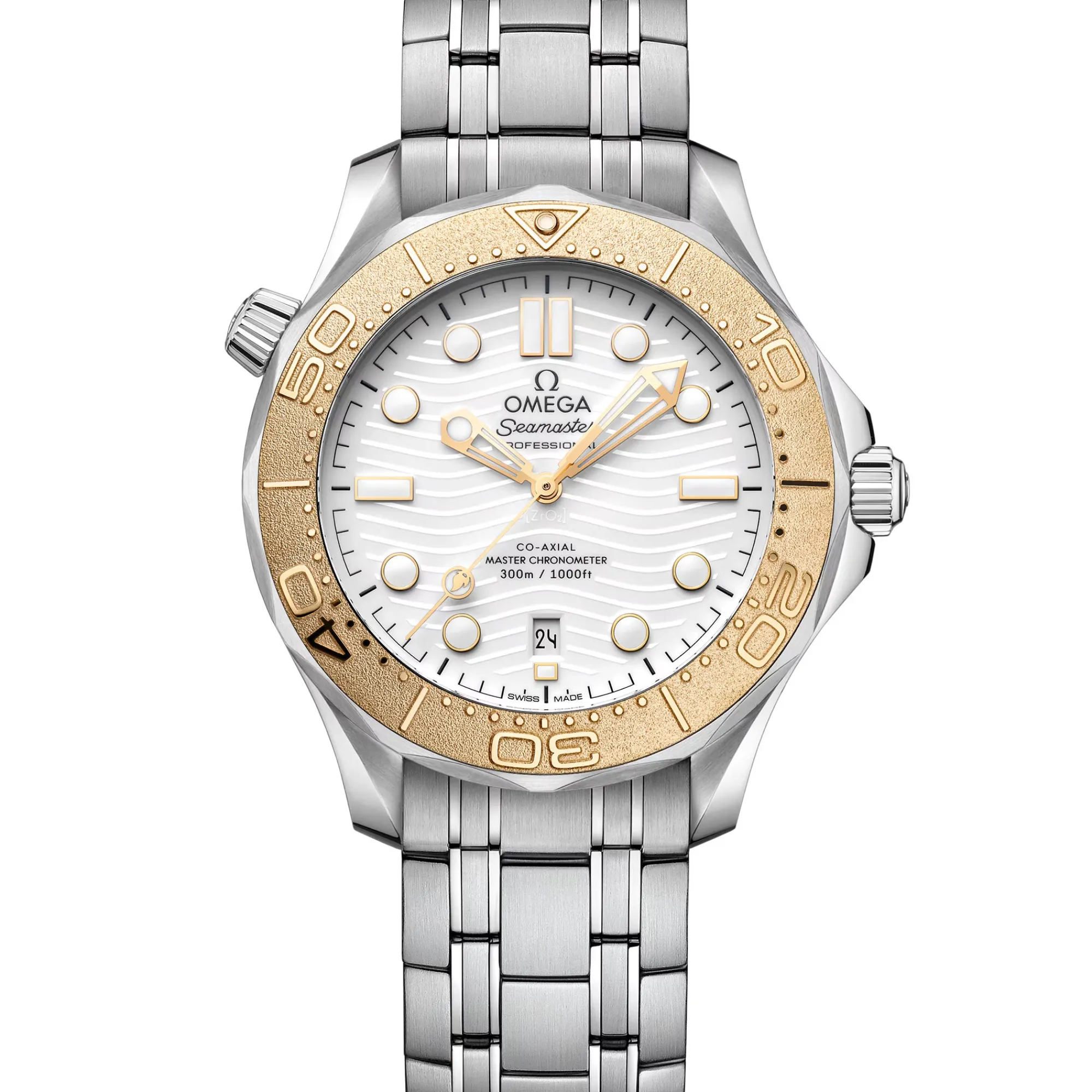 Omega Seamaster Diver 300M Steel on Steel White Dial Watch, 42mm Outlet