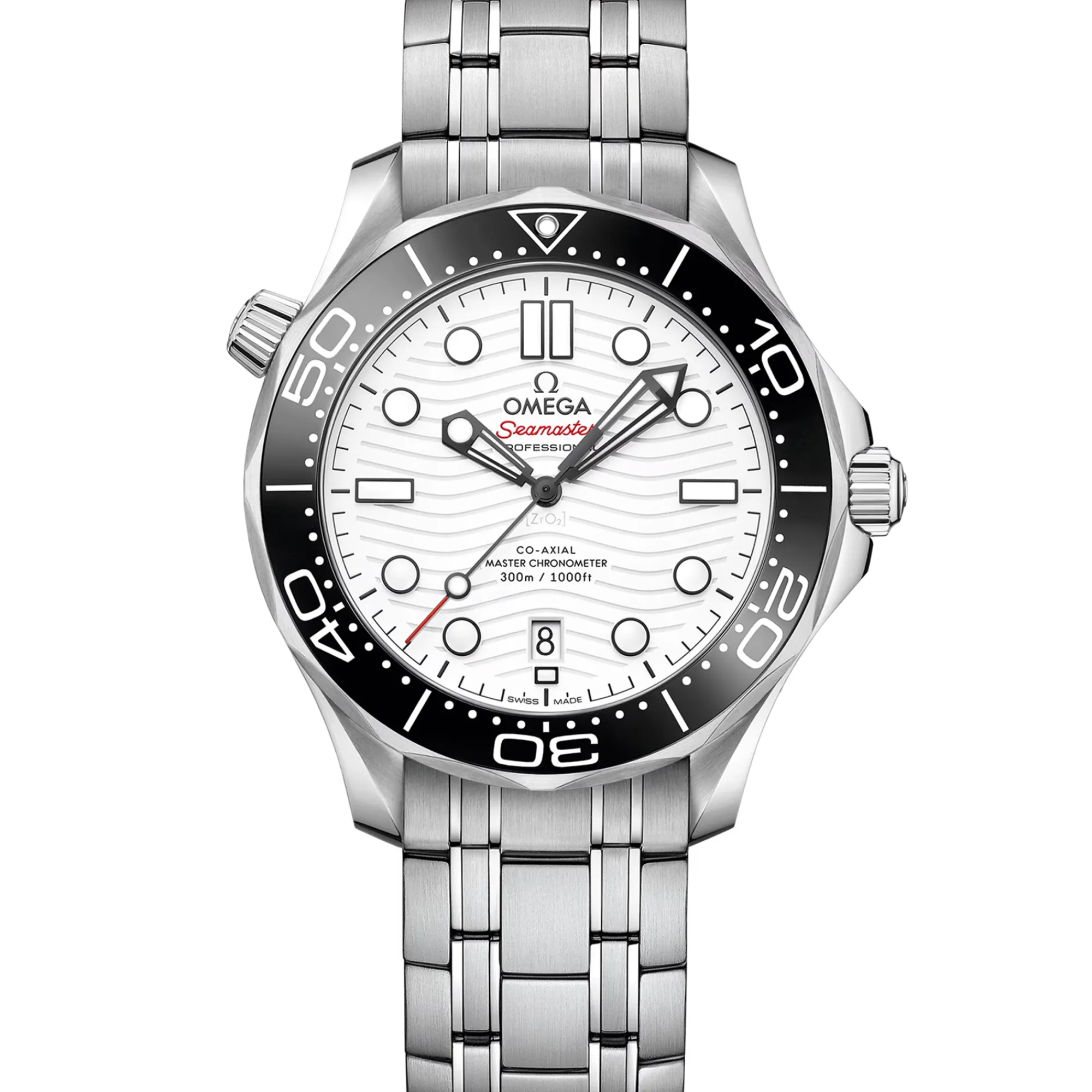 Omega Seamaster Diver 300M White Dial Watch, 42mm Outlet