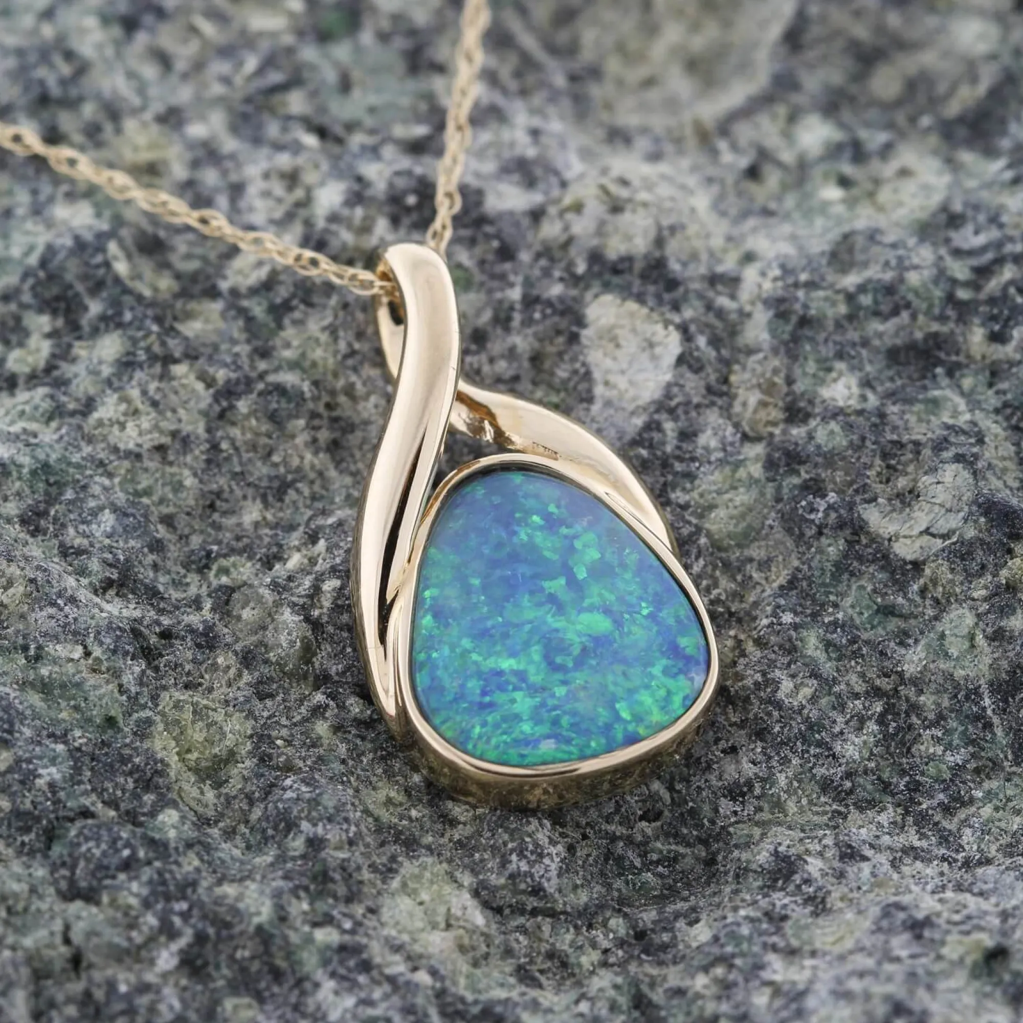 Opal Doublet Pendant 14K Online