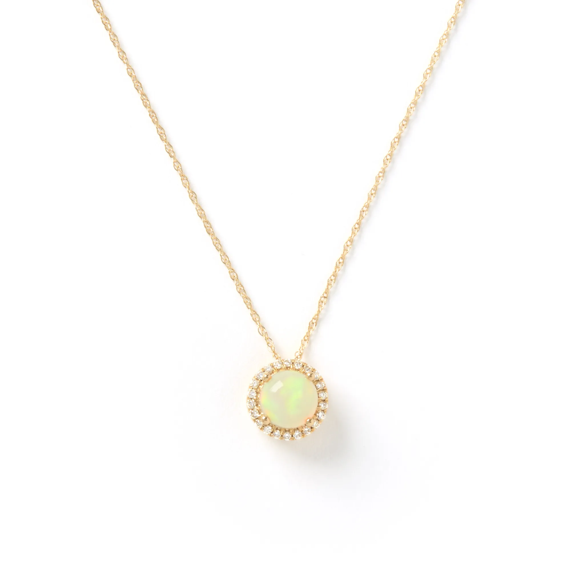 Opal Pendant Necklace, 14K Yellow Gold Online