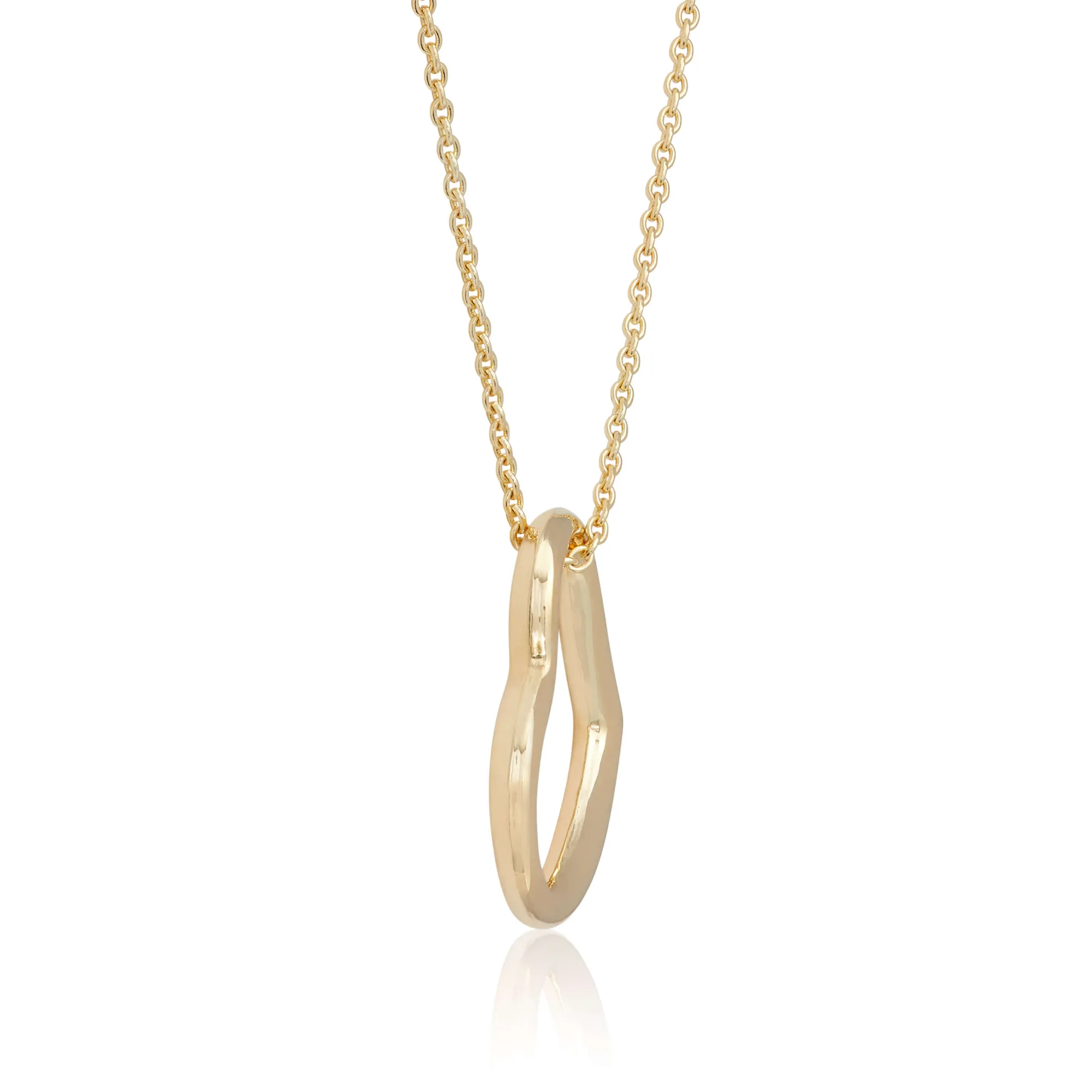 Open Asymmetrical Heart Necklace 14K Sale