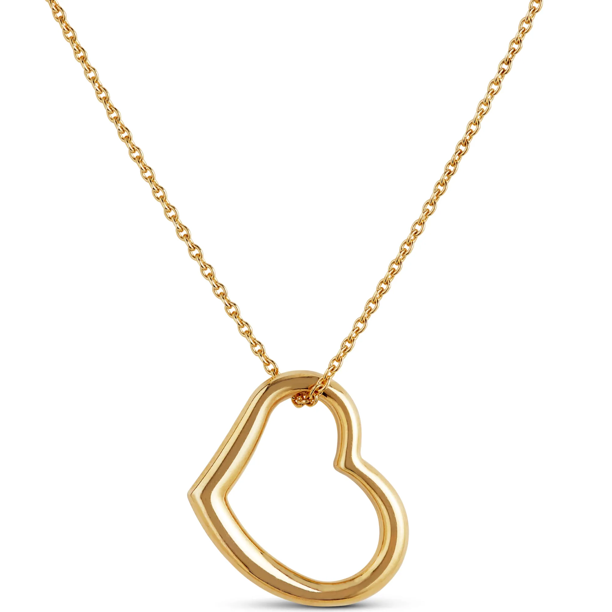 Open Asymmetrical Heart Necklace 14K Sale