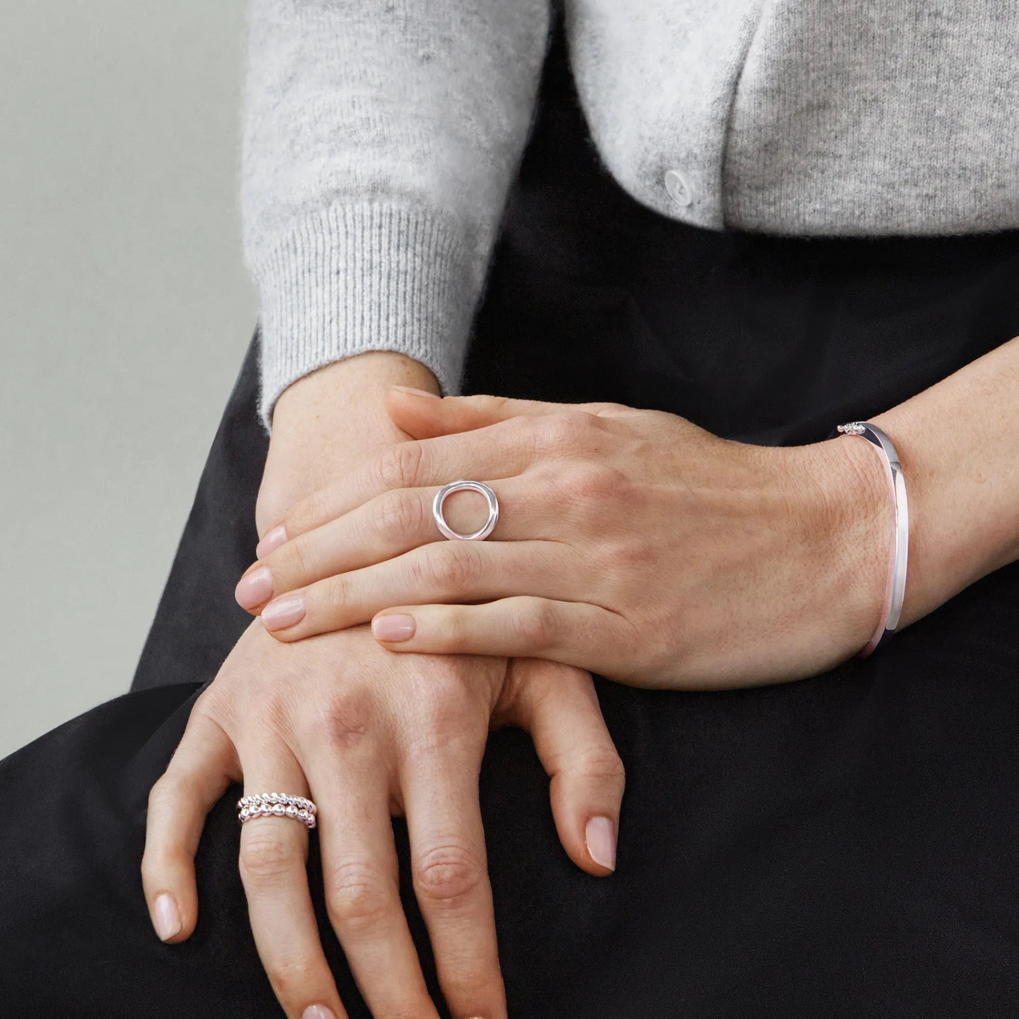 Open Oval Ring, Sterling Silver Sale