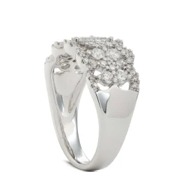 Openwork Scalloped Diamond Ring 14K New