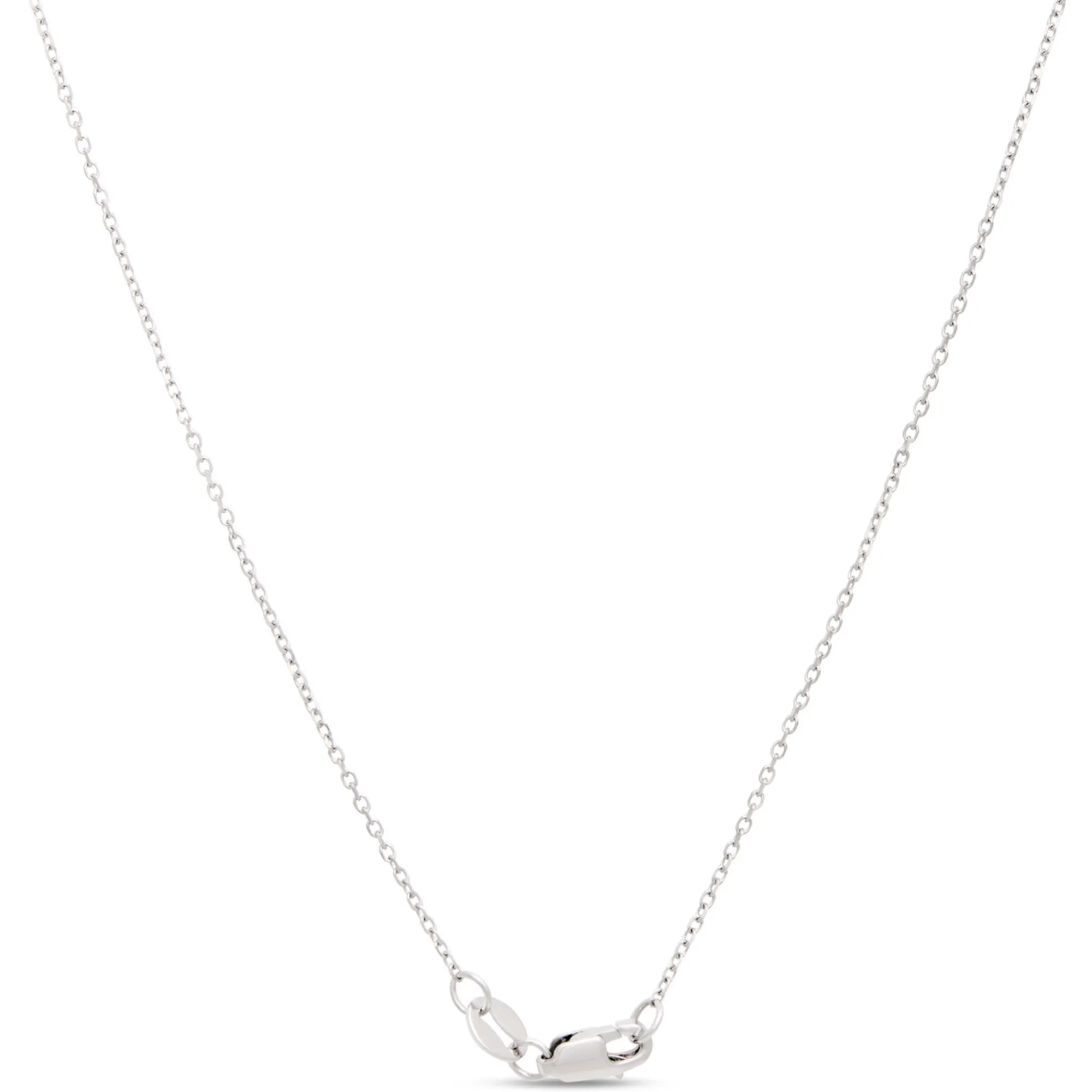 Oval Aquamarine Pendant, 14K White Gold Hot