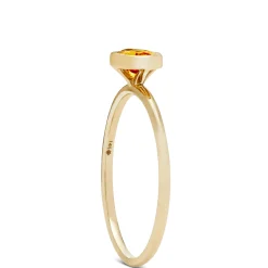 Oval Bezel Set Citrine Ring, 14K Online