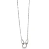 Oval Diamond Ring Pendant, 14K White Gold Sale