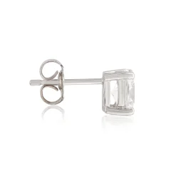 Oval Diamond Studs, 1 Carat Total Weight, 14K, White Gold Sale